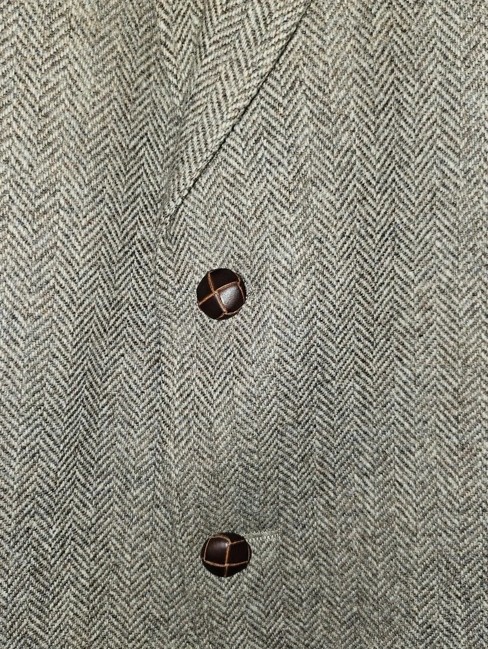 Pure Shetland Wool Tan Blazer Jacket XL Academia